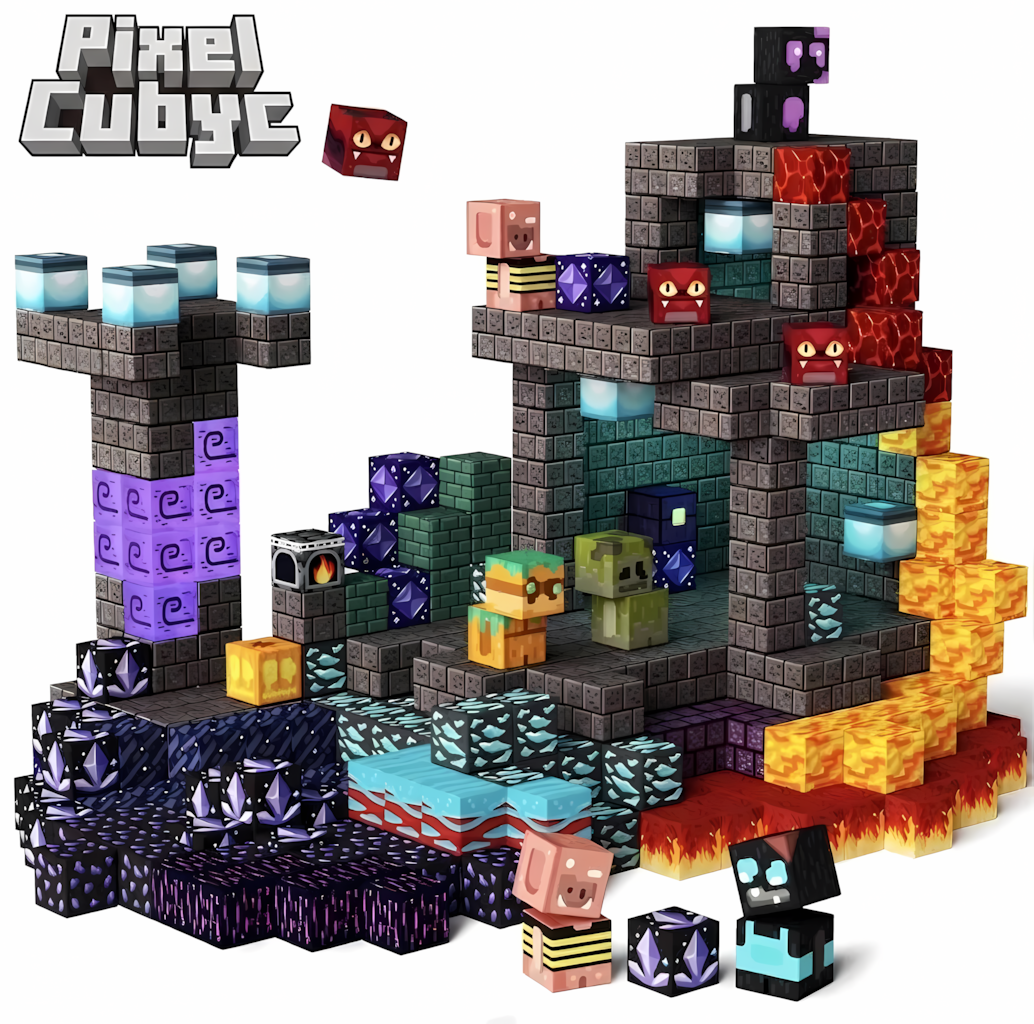 PixelCubyc Magnetic Building Blocks