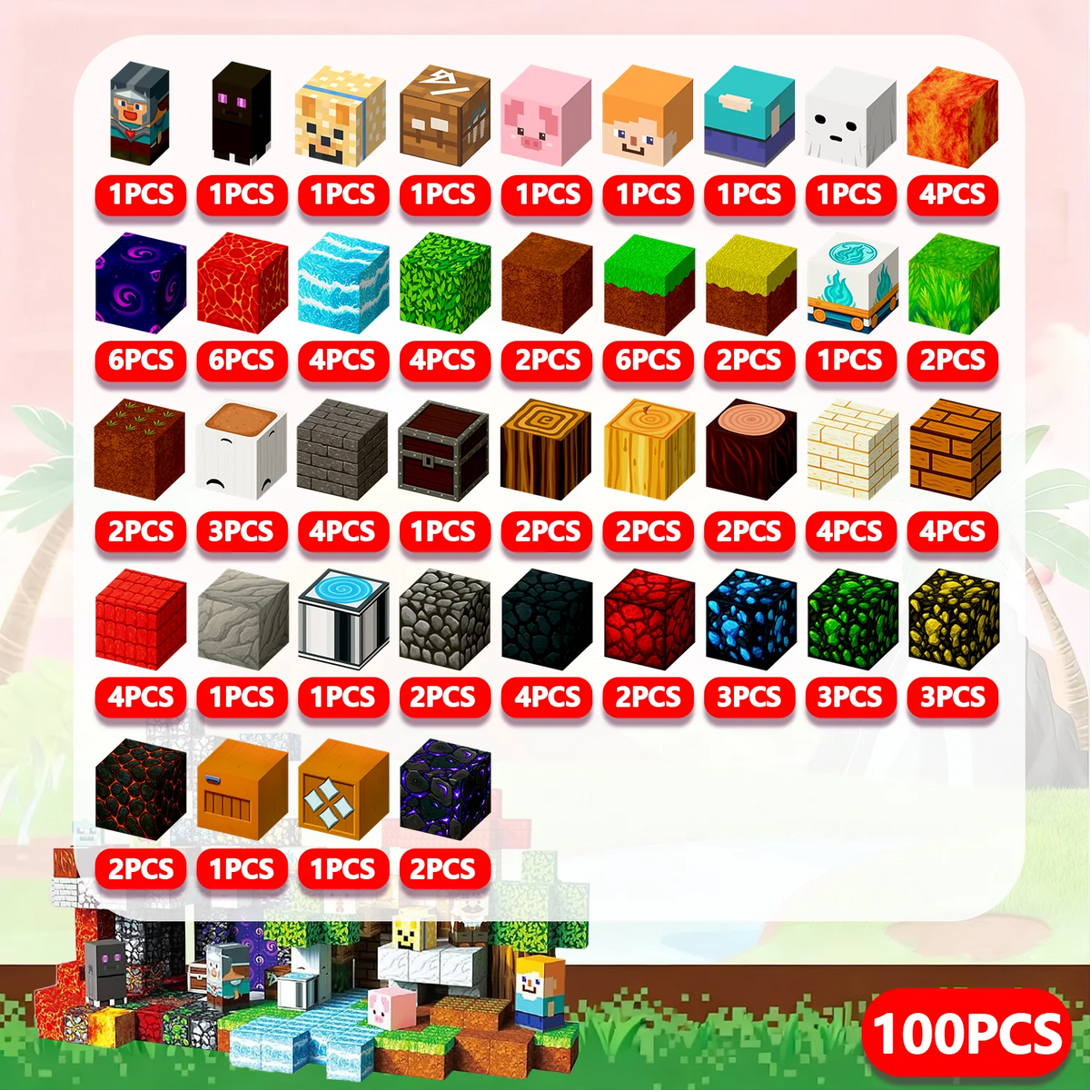 PixelCubyc Magnetic Building Blocks